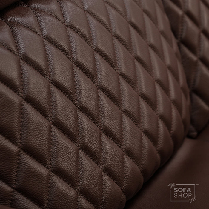 3 Seater Smart Tech Electric Recliner Cinema Sofa | Chestnut Brown Real Leather | Vicenza