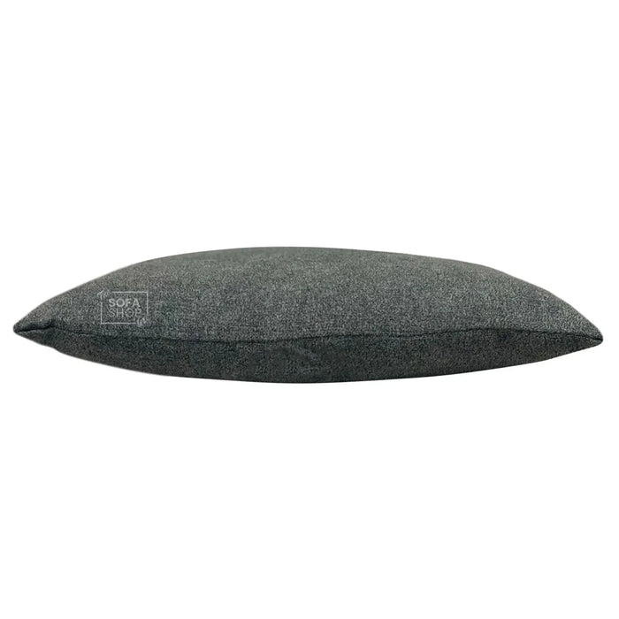 Decorative Pillow In Dark Grey Fabric | Premium Polyester Cushion With Shape-Retaining Fill + Tightly Woven Wear-Resistant Cover + Easy Care | The Sofa Shop