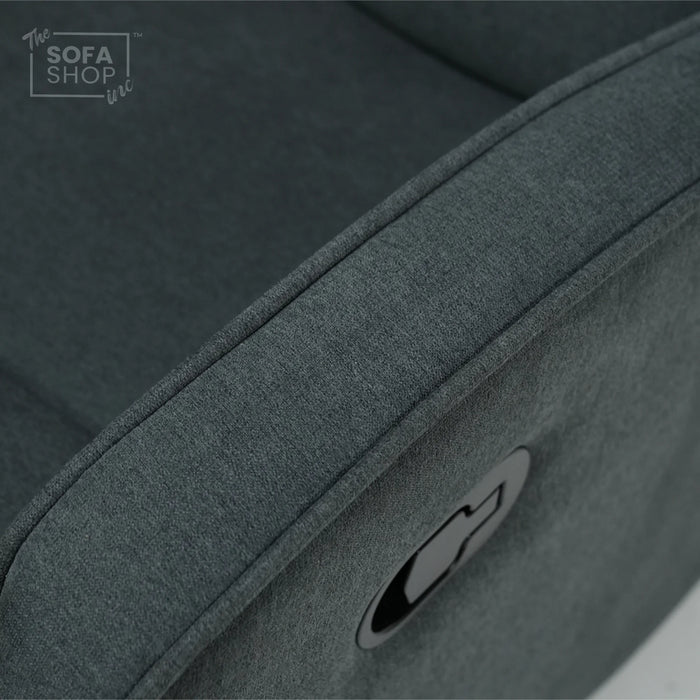 Manual Dark Grey Fabric 2 Seater | Stitching Ripped On RHF Seat And Mis Match | Parma | SHS 07 | The Sofa Shop