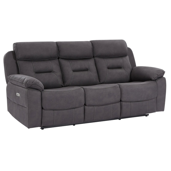 3 Seater Smart Tech Electric Recliner Cinema Sofa | Black Fabric | Florence