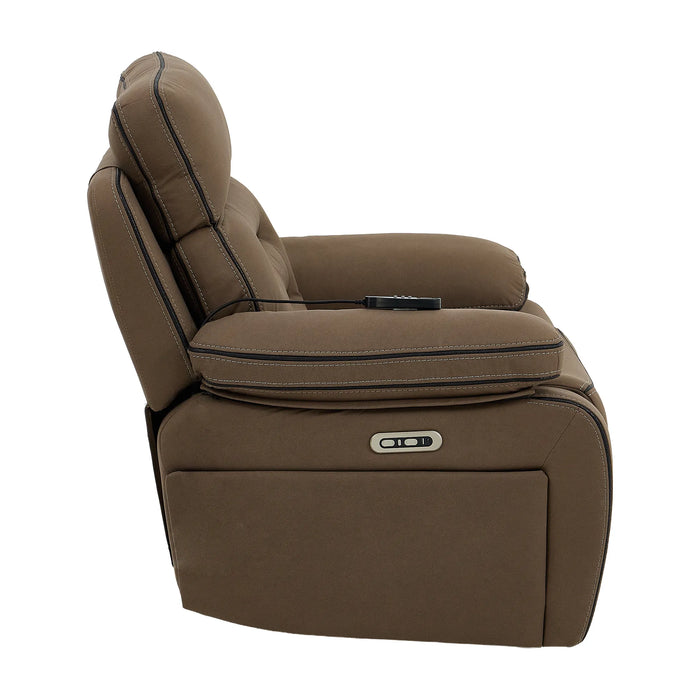 1 Seater Smart Tech Riser Recliner Cinema Chair | Mocha Brown Fabric | Tuscany