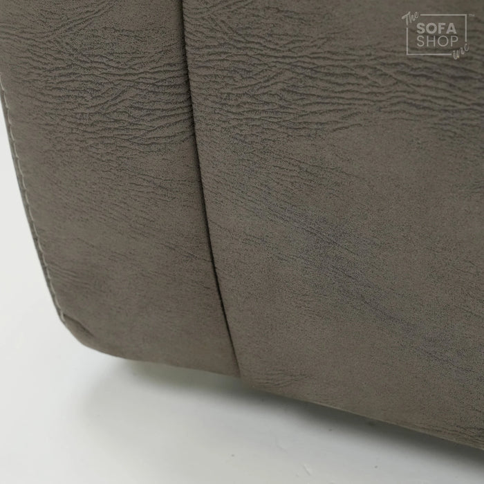 2 Seater Brown Fabric Manual Recliner Sofa with Padded Lumbar & Soft Cosy Fabric | Tuscany | Ex-Display