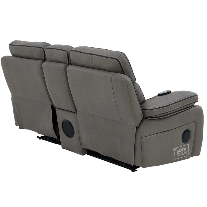 2 Seater Smart Tech Electric Recliner Cinema Sofa | Graphite Grey Fabric | Tuscany