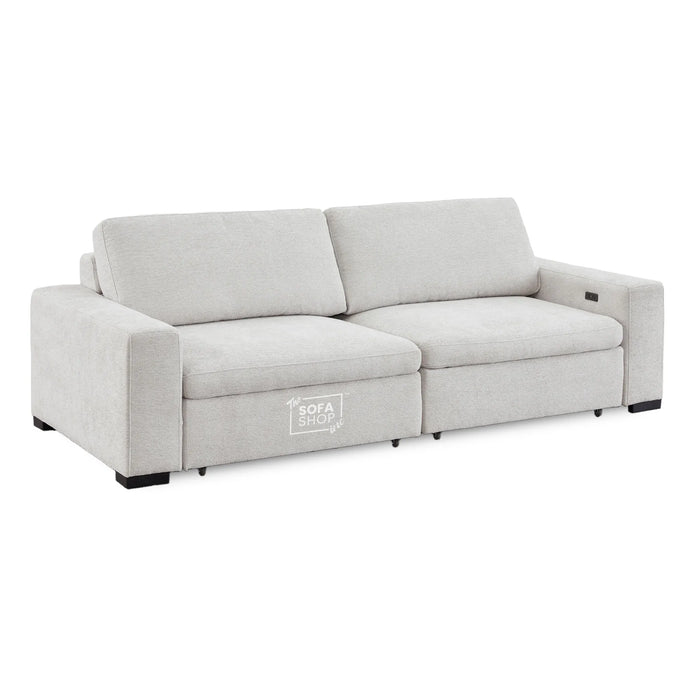 2 Wide Seat Light Grey Electric Sliding Sofa | Palma