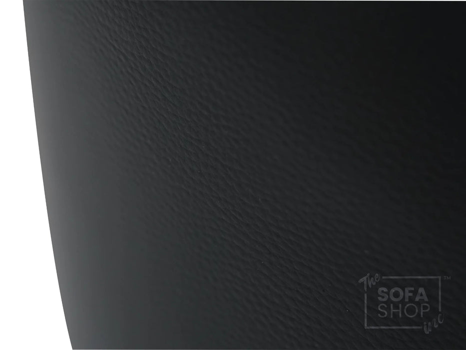 Black Aesthetic Leather Footstool - Vaneto