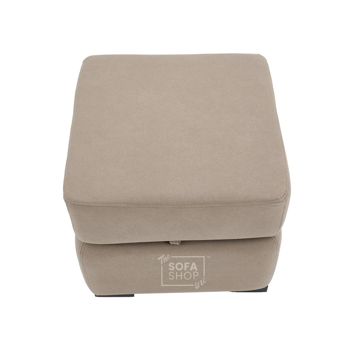 Storage Footstool In Beige Fabric - Florence