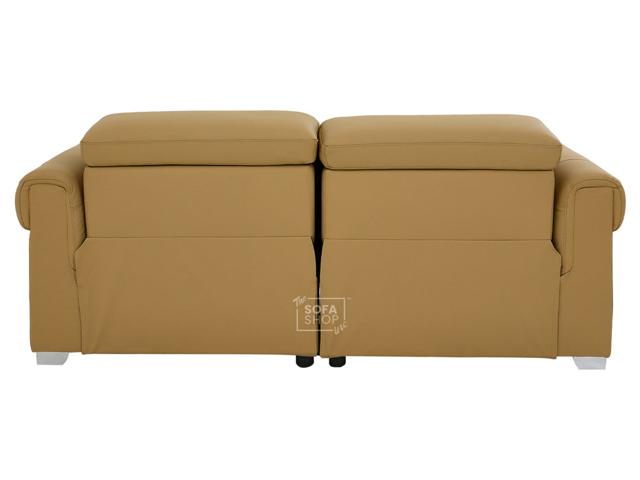 3 Seater Electric Recliner Sofa | Tan Real Leather | Turin