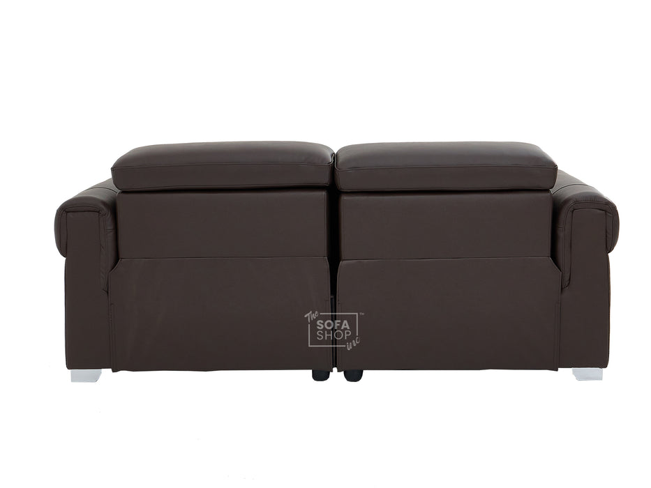 2 Seater Electric Recliner Sofa | Brown Real Leather | Turin