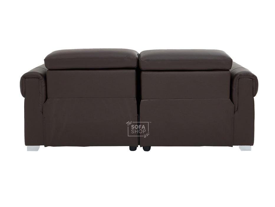 3 Seater Electric Recliner Sofa | Brown Real Leather | Turin