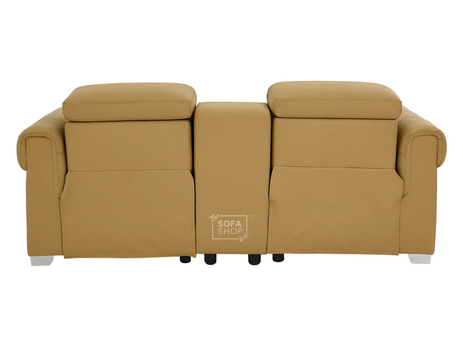 2 Seater Electric Recliner Sofa | Tan Real Leather | Turin
