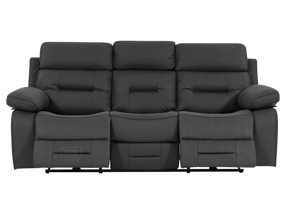 3 Seater Smart Tech Electric Recliner Cinema Sofa | Grey Fabric | Sicily