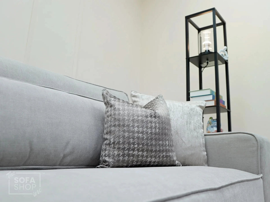 4 Seater Beige Fabric Sofa | Modern Design with High-Back Support & Comfortable Padding | Vicenza | The Sofa Shop
