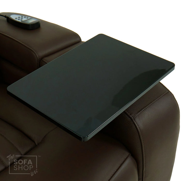 1 Seater Smart Tech Electric Recliner Cinema Chair | Luxury Theatre Seating | Brown Real Leather | Capri