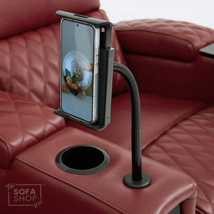 1 Seater Smart Tech Electric Recliner Cinema Chair | Luxury Theatre Seating | Red Real Leather | Assisi